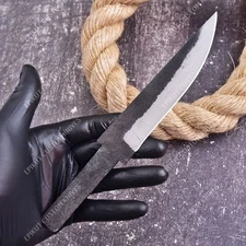 10'' 1095 High Carbon Steel Knife Blank Blade DIY Bushcraft Hunting Knife Making