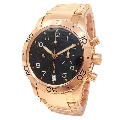 Breguet Type XX Transatlantique 18k Rose Gold Auto Black Men Watch 3820BR/F2/RW9