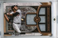 2021 Topps Museum Collection Willie Mccovey Quad Relics Gold /10 Giants