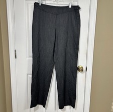 Talbots Heritage Wool Blend Trousers Gray Pants Size 12 Career Dress Trousers