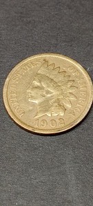 1902 P Indian Head Cent Red Error Very Fine + See Photos 