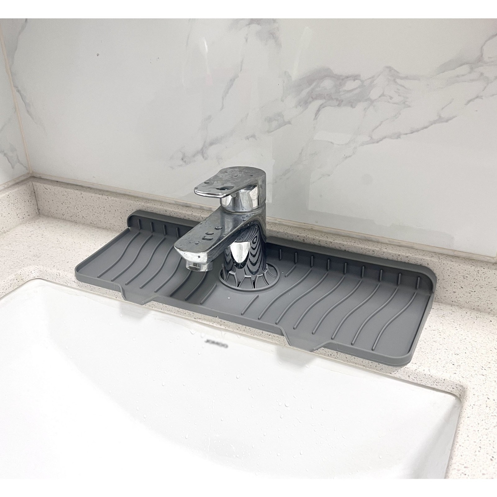 Silicone Faucet Drain Pad Drip Catcher Tray Kitchen Sink Spl