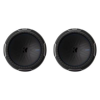 Kicker (2) 51CWQ154 CompQ Q-Class 15'' Subwoofer, Dual 4-Ohm