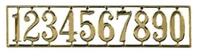 Dollhouse Miniature Brass House Numbers by Houseworks