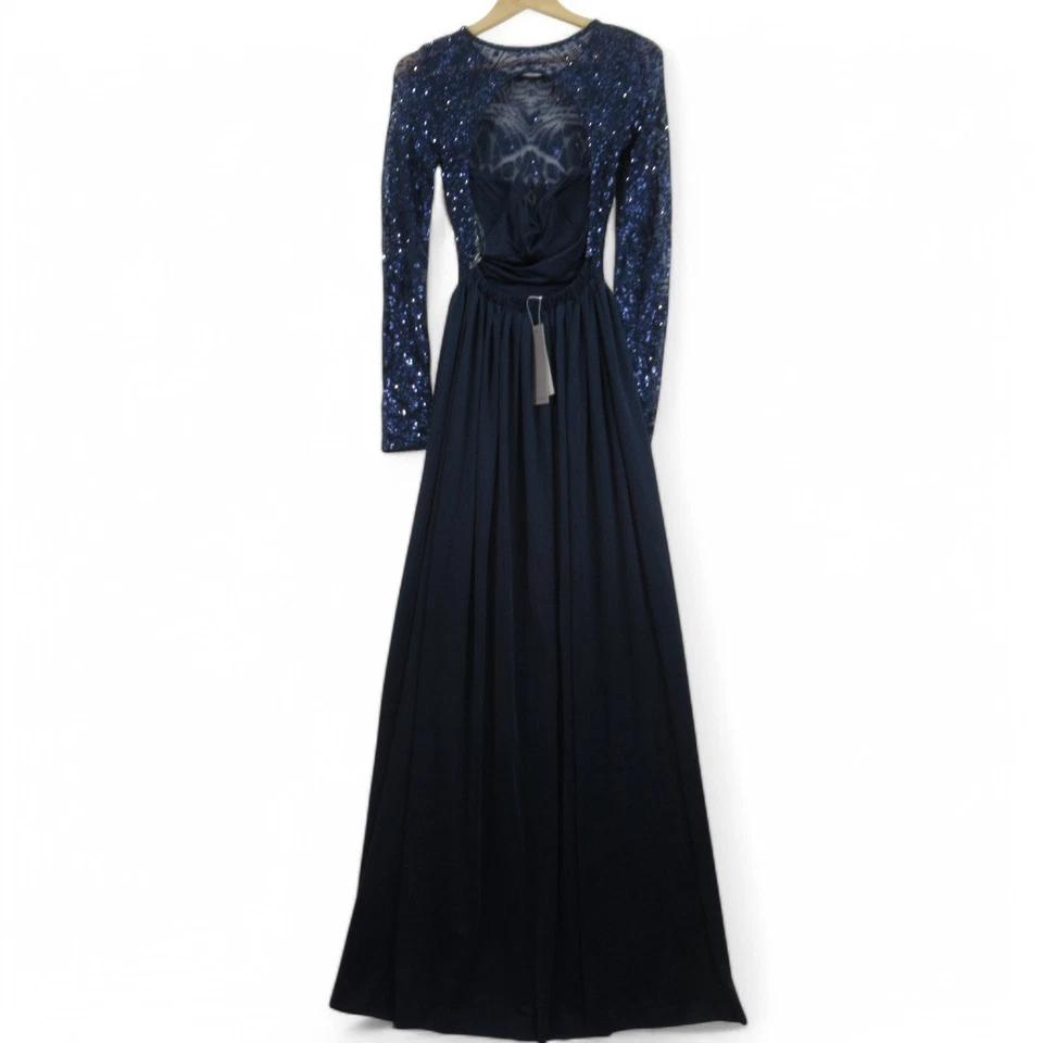 City Goddess Dress UK 6-8 Dark Blue Sequin Prom Wedding Formal Party - Preloved - Image 3 of 4