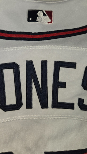 Mint Majestic AUTHENTIC Collection Atlanta Braves White Jersey 48 Andruw Jones - Picture 6 of 6