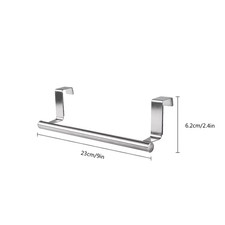 Stainless Steel Cabinet Door Towel Bar 1/2pcs Kitchen Bathroom