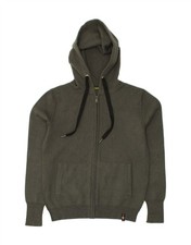 MISTRAL Womens Zip Hoodie Sweater UK 10 Small Grey Cotton BG83