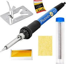 60W Soldering Iron Kit – Adjustable Temp, 5-in-1 DIY Electronics Set