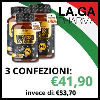 MAGNESIUM BISGLYCINAT 120cps [3 Stück] + Vit B1,B5,B6 AntiStress LAGA PHARMA ...