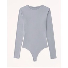 Abercrombie  Fitch Women's Soft Matte Seamless Long-Sleeve Crew Bodysuit Size S