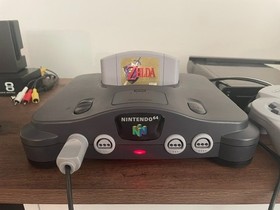 Nintendo 64 (N64) Console + Ocarina of Time + OEM Coords/Controller Cleaned Test