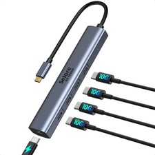10Gbps USB-C Hub, 5-Port USB-C Splitter with 100W Power Delivery, Multiport A...