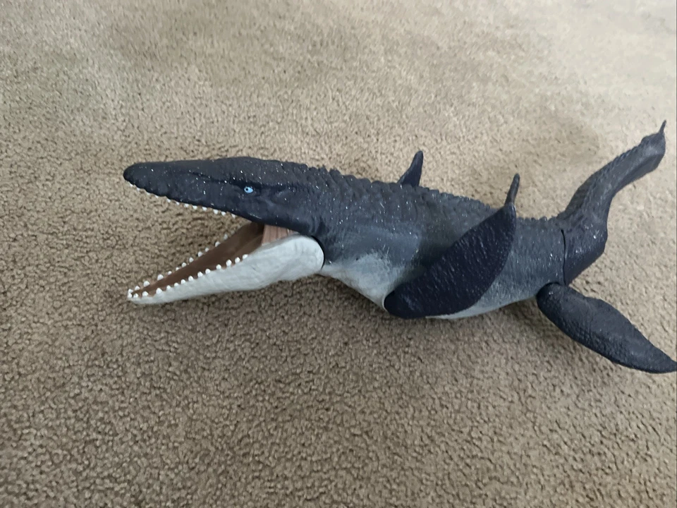 Jurassic World Fallen Kingdom Real Feel 28" Mosasaurus Dino Figure by Mattel - Image 2 of 4