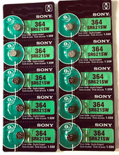 10 PACK Sony 364 SR621SW SILVER OXIDE LR621 (GOOD EXPIRE 10/30) FREE TRAK+SHIP