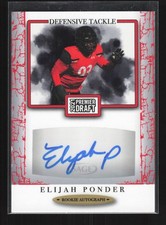 2021 SAGE Premier Draft #A188 Elijah Ponder Autographs Red