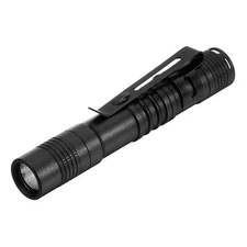Mini Flashlight with Clip, 1 Pcs Small LED Pen Aluminum Flashlights, Black
