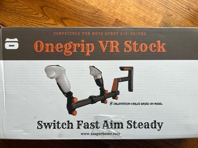 VR Gun Stock for Meta Quest 3 & Quest 2 Quick-Swap Mounts for Left & Right Hand