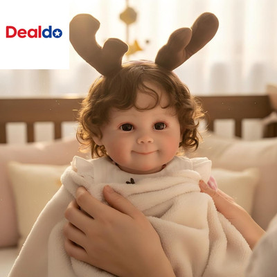 Smiling Reborn Baby Doll, 22-Inch Vinyl Realistic Newborn Baby Doll with Hand-Ro