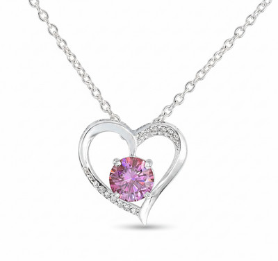 Zertifizierter herzförmiger 1,75 ct rosa Diamant Solitär Anhänger, erstaunlicher Glanz