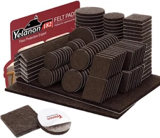 Yelanon Felt Furniture Pads -182 Pcs Premium Felt Pads for Chair Legs Furniture,