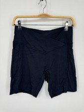 NWT Halara Offline Crossover Biker Shorts Women's XL Black Four Way Stretch
