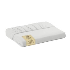 Linen Home Washed Cotton Percale Fitted Sheet Queen Size, White, Queen, White