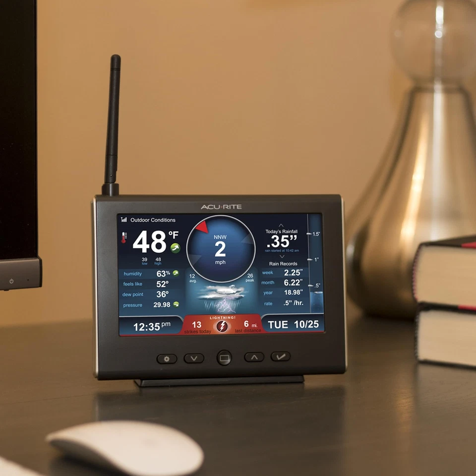 Acurite Iris Pro 5 In 1 Wireless Weather Station With Hd Display And Lightnin... - Image 2 of 4