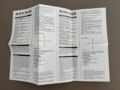 Jeu Black Tiger Amstrad CPC 6128 664 Disk Capcom - Afbeelding 7 van 12