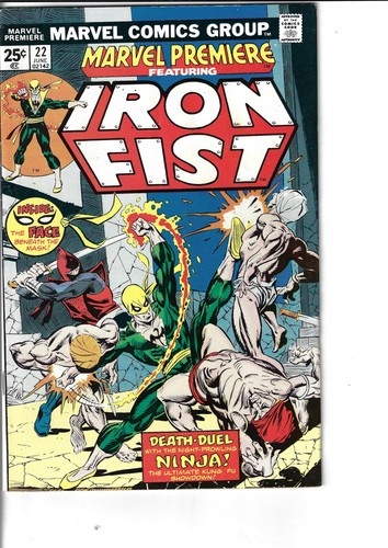 Marvel Premiere 22 Iron Fist Ninja VG/F 1975 Glossy
