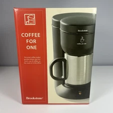 Brookstone Coffee Maker For One Single Cup Drip Brew NEW