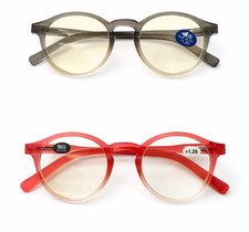 Reading Glasses Women Round Blue Light Blocking Set Of 2 Strength 2.25 new