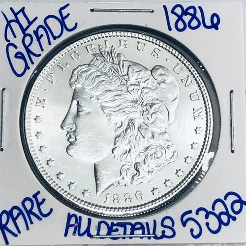1886 MORGAN SILVER DOLLAR AUTHENTIC HI GRADE U.S. MINT COIN FREE SHIPPING 5322