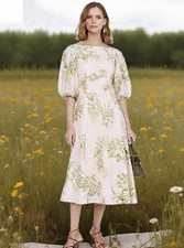 Zimmermann Dress Empire Floral Baroque Midi Size 0/ AU 8/US 4
