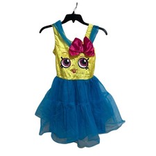 Shopkins Cupcake Queen Classic Costume Yellow Dress Girls 8-10