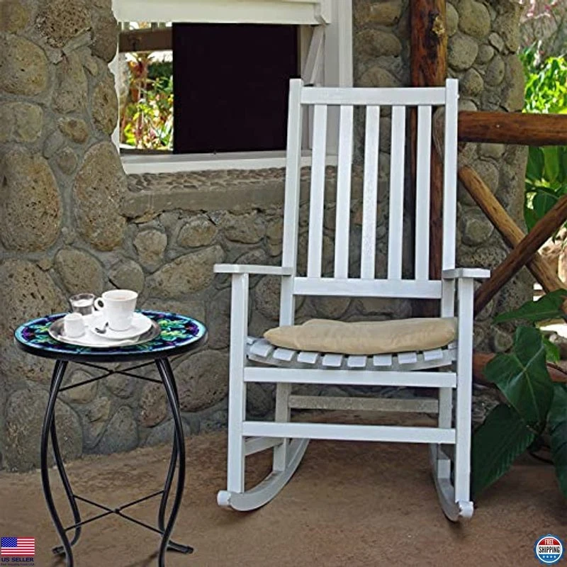 VCUTEKA Tavolino da Esterno in Mosaico, Piano Rotondo in Vetro, Piccolo Tavolo Fine Patio, 20 - Immagine 2 di 4