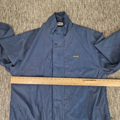 PING Mens Large Blue Windcheater Full Zip Logo Bomber Jacket ** Please Read ** - Picture 13 of 16