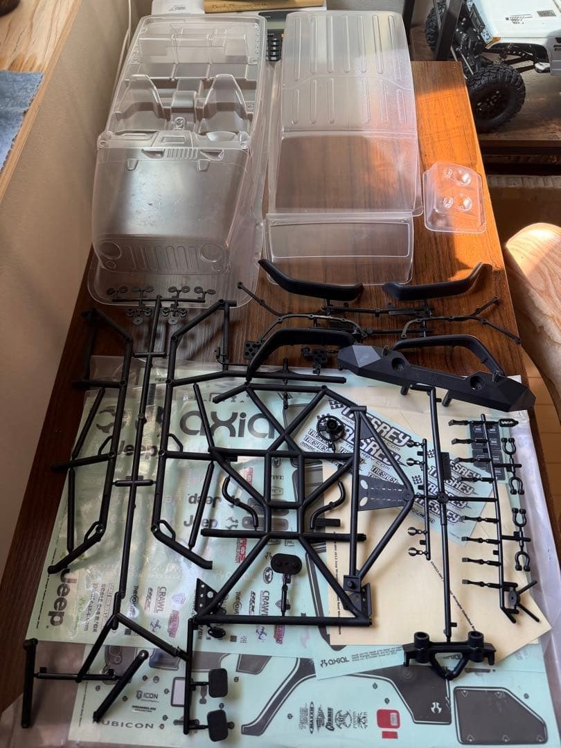 Axial SCX10 2012 Jeep Wrangler Clear Body Hardtop Roll Cage Rare Unused