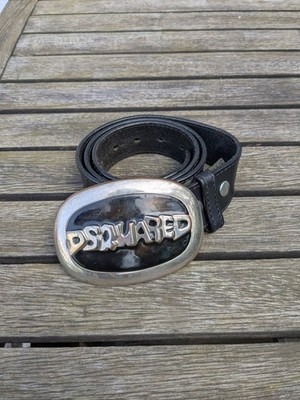 DSQUARED2 Vintage Ledergürtel schwarz   Made in Italy