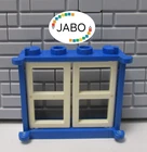 (B10/34/2) LEGO Window 3853 Blue 1x4x3 Rungs 3854 White