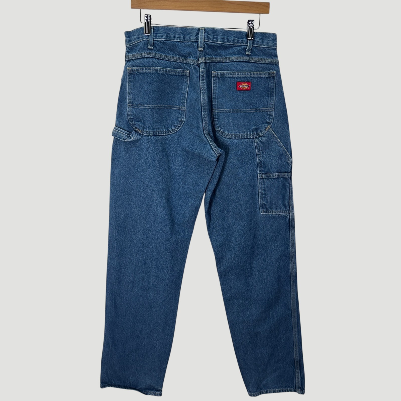 32x36 Blue Medium Wash Carpenter Relaxed Straight Work Denim
