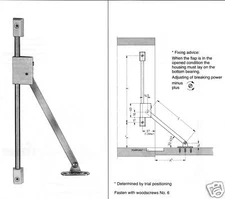 HETTICH 'EXQUISIT SS/380' FLAP STAYS, WHITE PLASTIC AND STEEL, NICKEL-PLATED