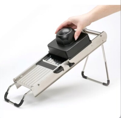 MasterClass Edelstahl Mandoline Schneider Set (8 Stück), Lebensmittel Häcksler silber
