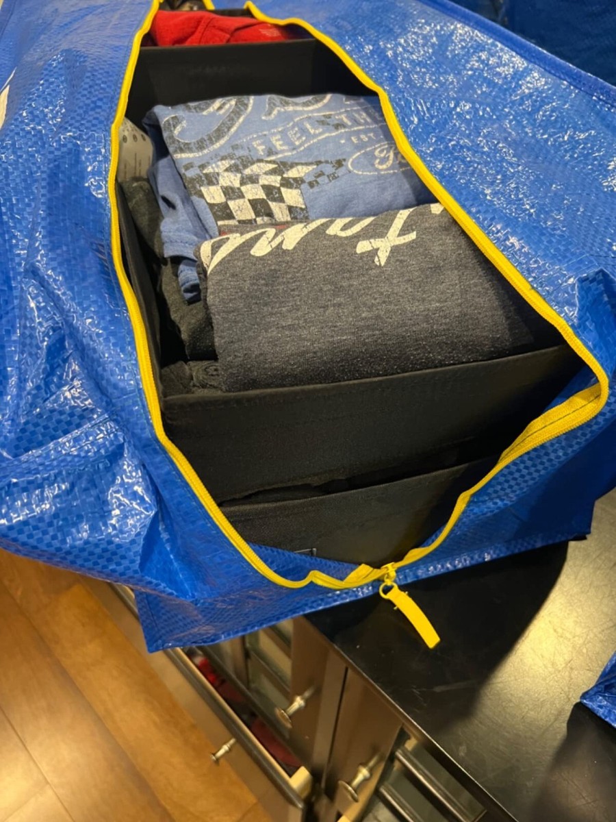 IKEA Frakta Storage Bag Extra Large Zippered Grocery Reusable Blue