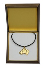 Weimaraner, Weimaraner Pointer - Dog Collar In Gift Box, Gold Plated A