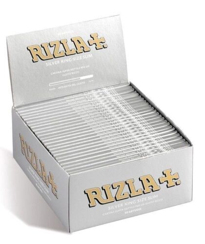 RIZLA SILVER KING SIZE SLIM ULTRADÜNNE ZIGARETTEN RAUCHEN BLÄTTCHEN ORIGINAL - Bild 1 von 10