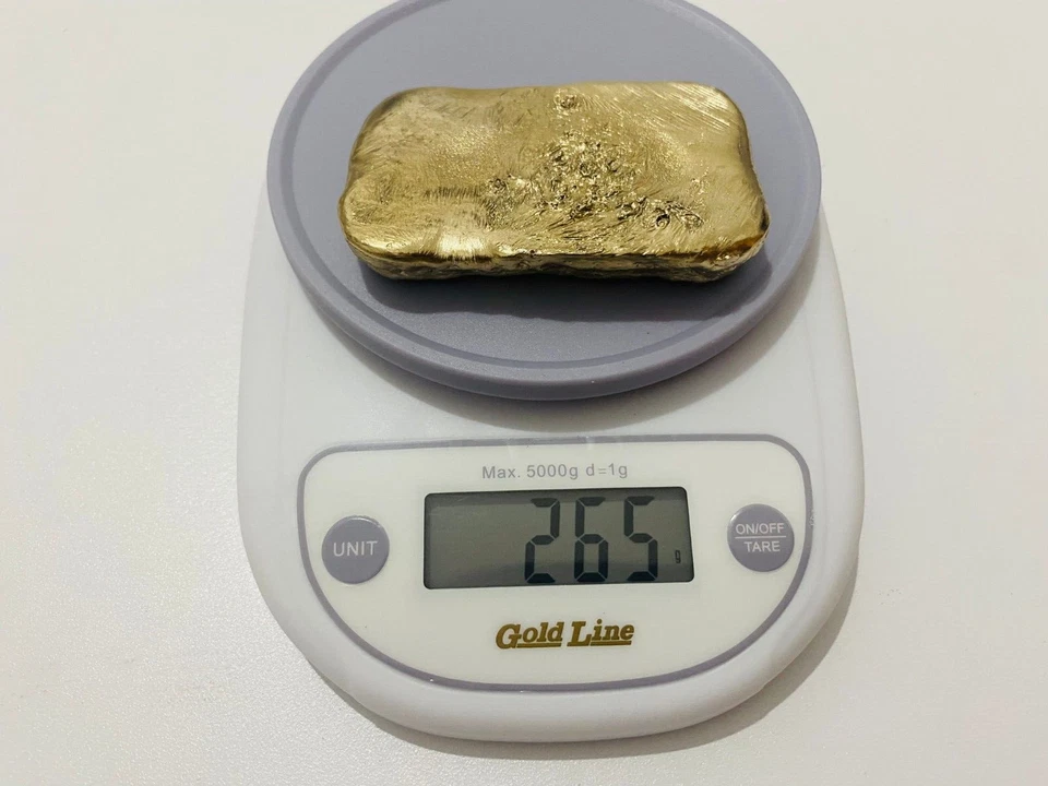 265 Grams Scrap Gold Bar For Gold Recovery Melted Different Computer Coins Pins - Imagen 4 de 4