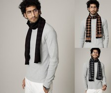 Uomo Cashmere Sciarpa Inverno Caldo E Morbido Fatto a Mano Collo Scialle Lungo