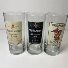 Captain Morgan Rum Highball 15oz Glasses Set of 3