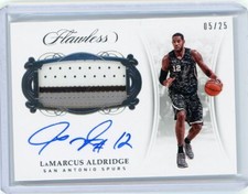 2017-18 Panini Flawless Patch Autograph #HP-LA LaMarcus Aldridge #05/25